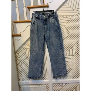 Nasty Gal Organic High Waisted Tapered Denim Jeans Size 8